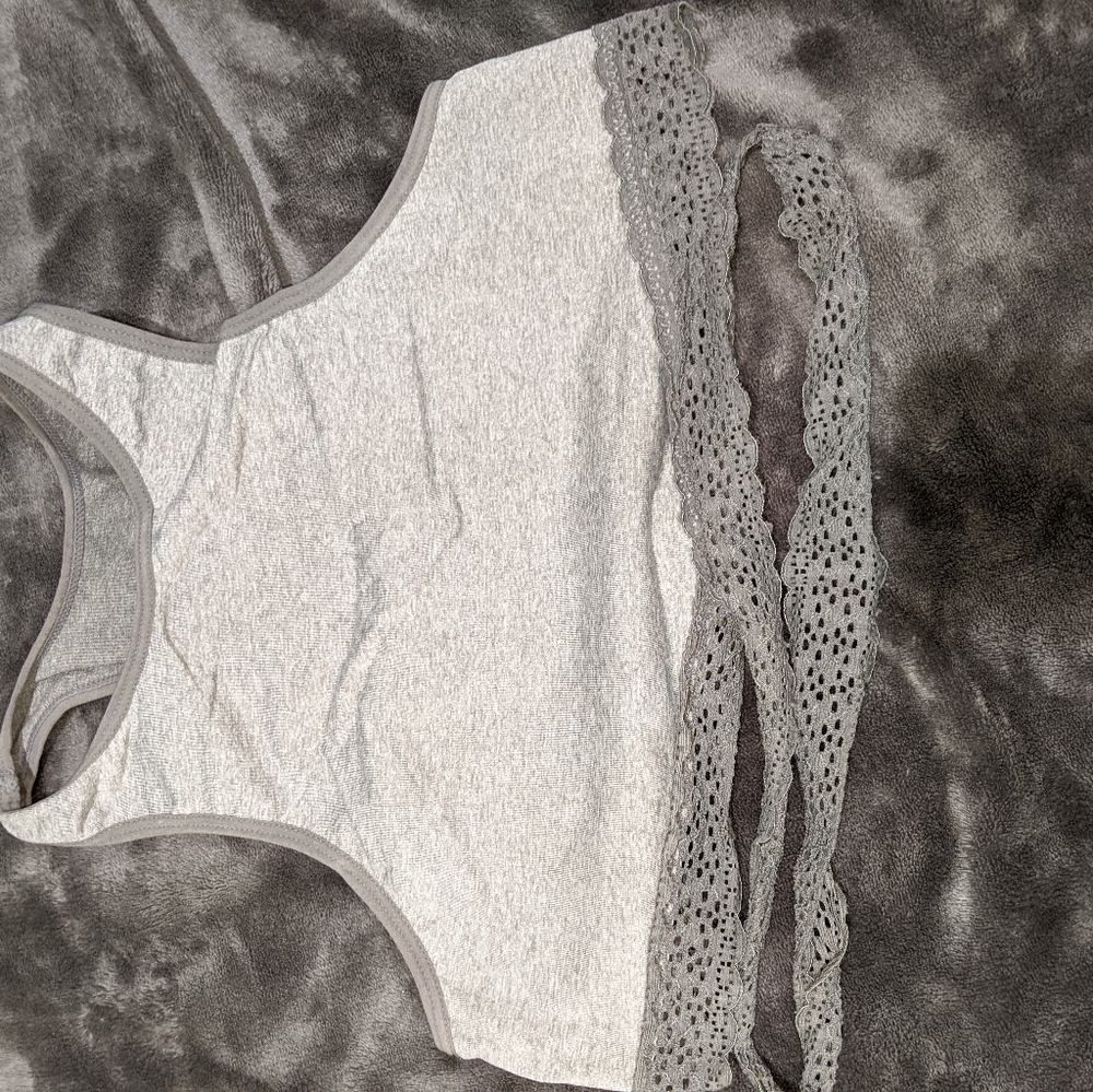 Grey aerie bra/crop top